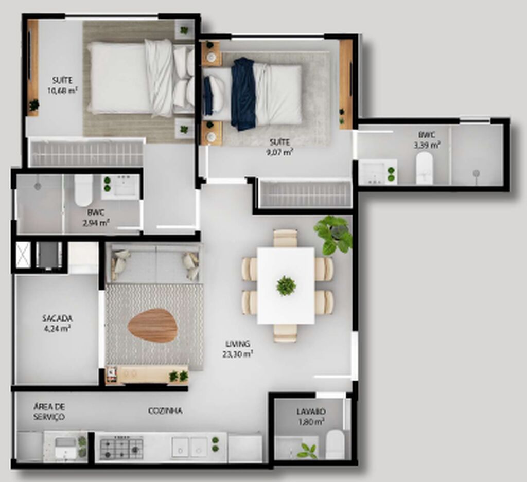 Apartamento, 2 quartos, 89 m² - Foto 1