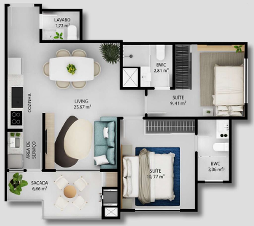 Apartamento, 2 quartos, 89 m² - Foto 3