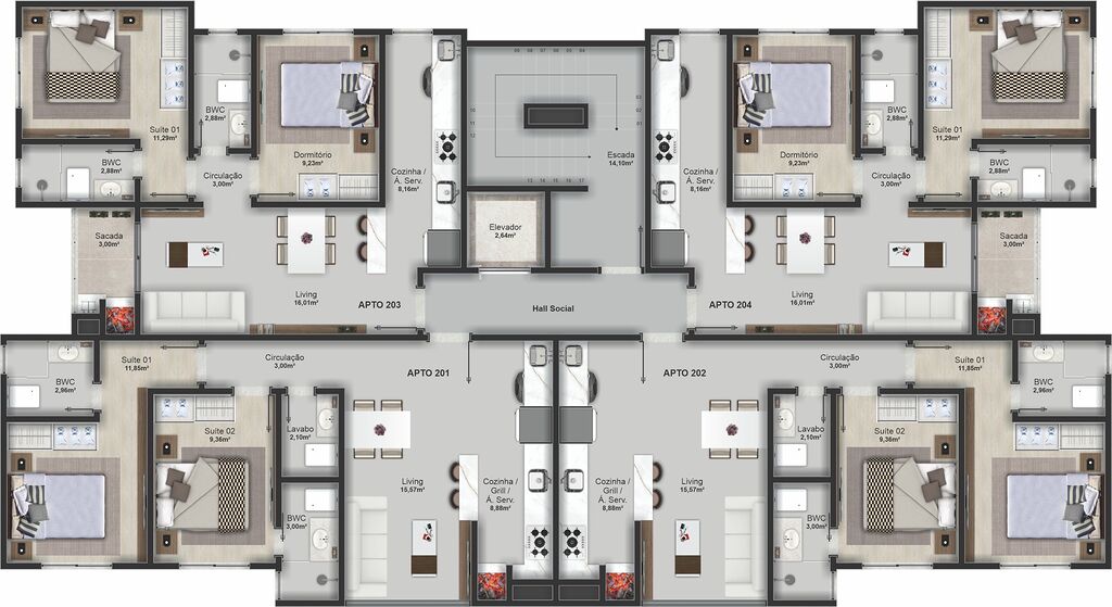 Apartamento, 2 quartos, 83 m² - Foto 4