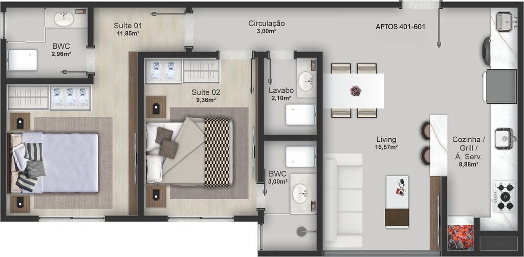 Apartamento, 2 quartos, 83 m² - Foto 7