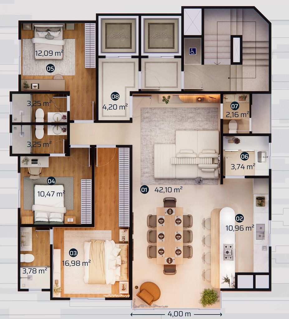 Apartamento, 3 quartos, 120 m² - Foto 2