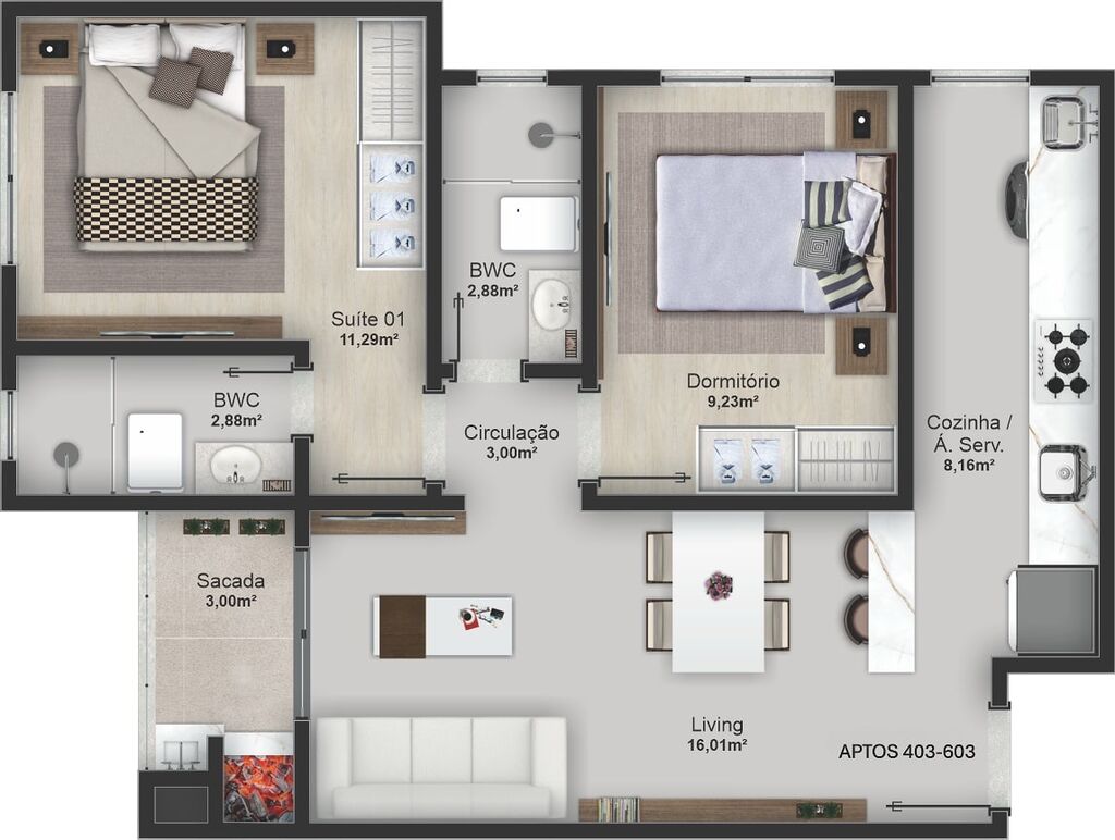 Apartamento, 2 quartos, 64 m² - Foto 6
