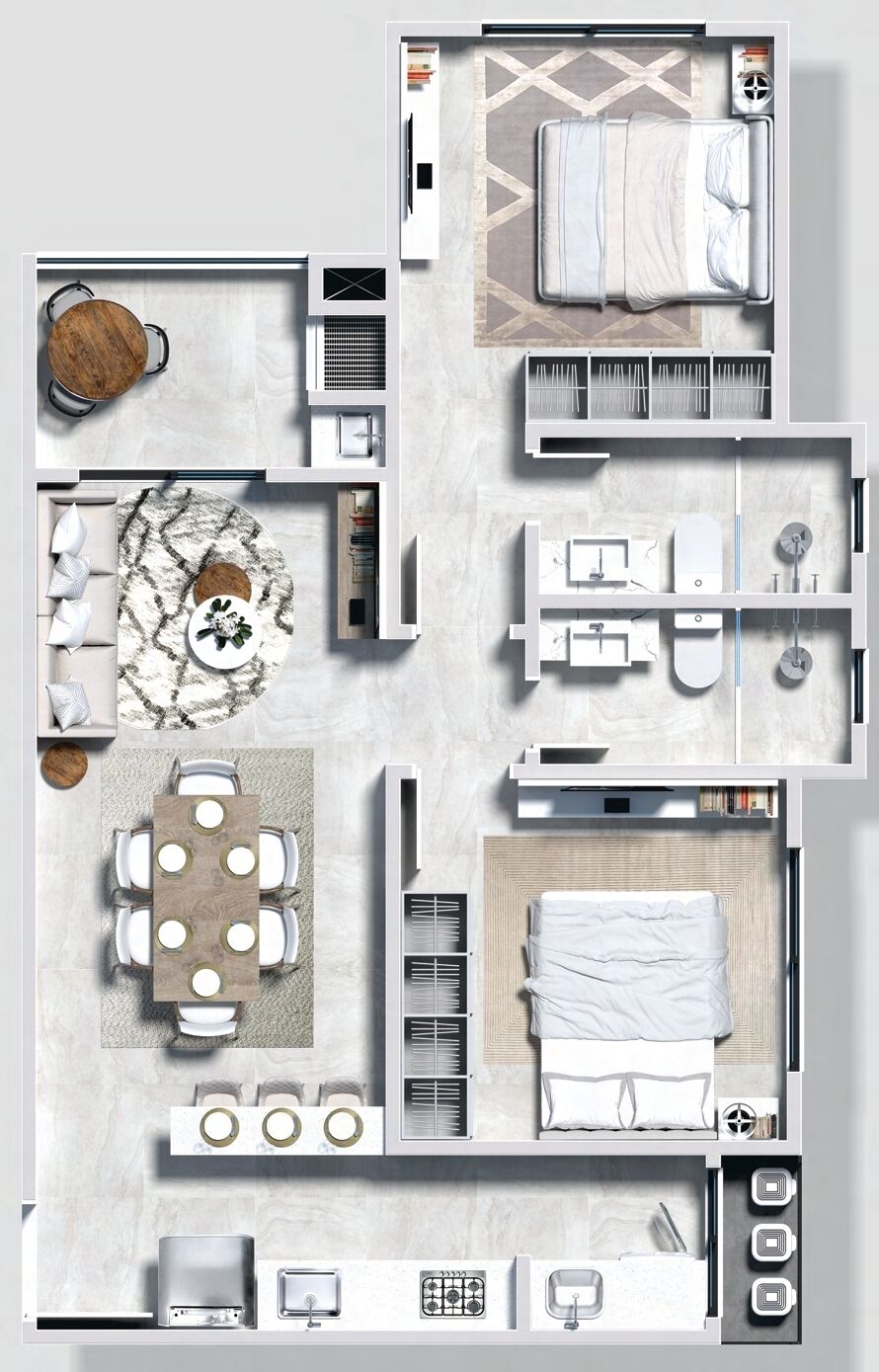 Apartamento, 2 quartos, 60 m² - Foto 3