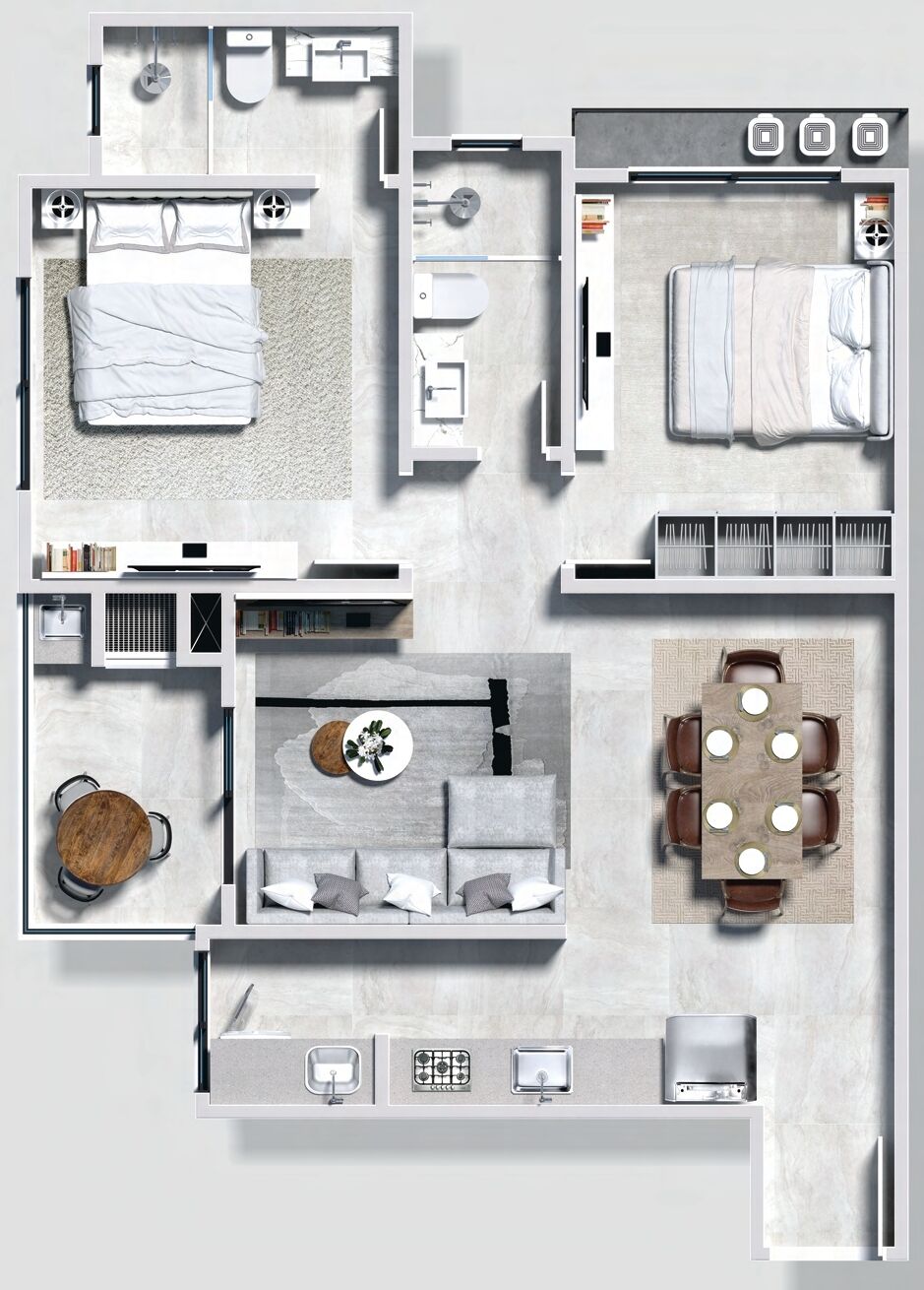 Apartamento, 2 quartos, 60 m² - Foto 6