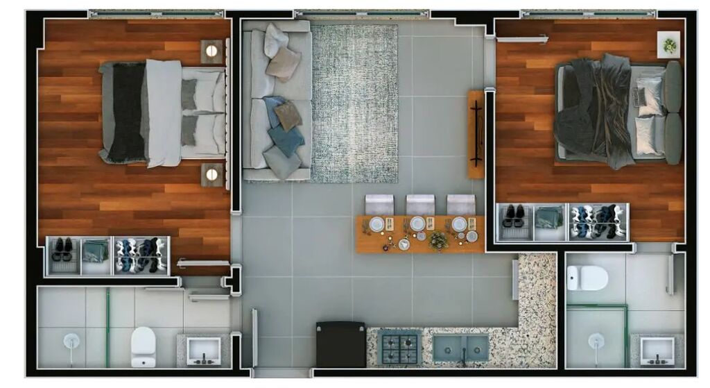 Apartamento, 2 quartos, 53 m² - Foto 1