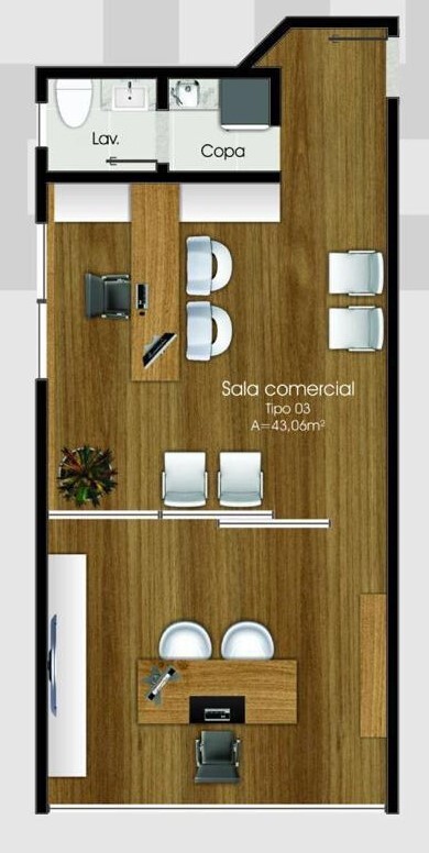 Depósito-Galpão, 43 m² - Foto 1