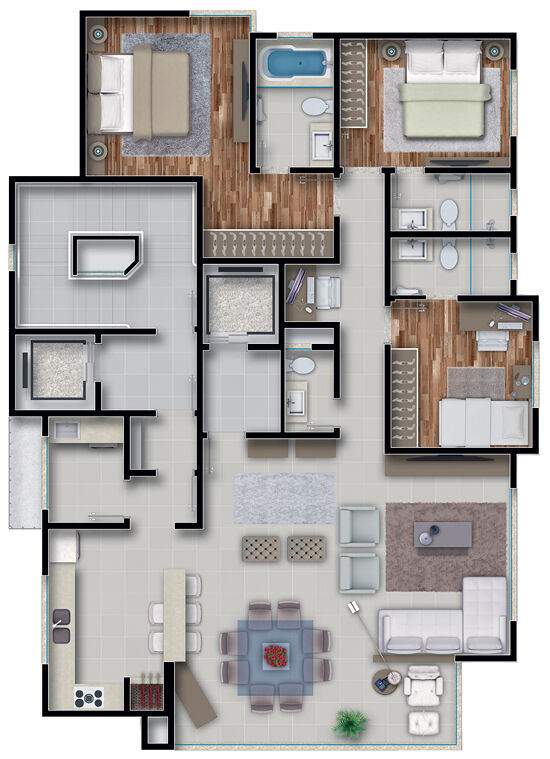 Apartamento, 3 quartos, 145 m² - Foto 2