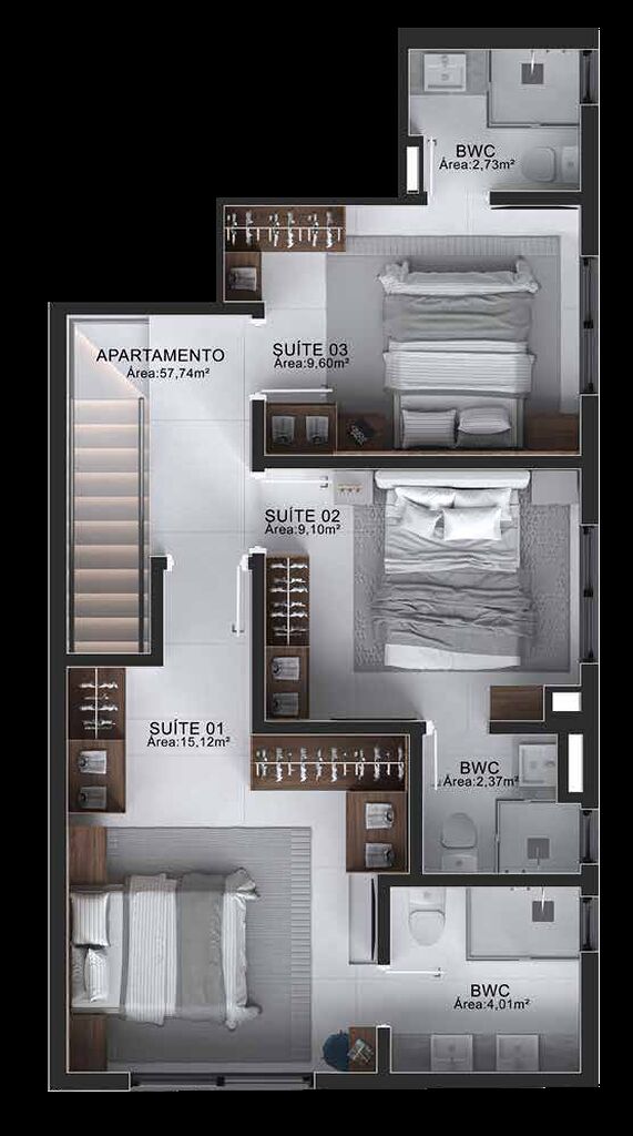 Apartamento, 3 quartos, 107 m² - Foto 4