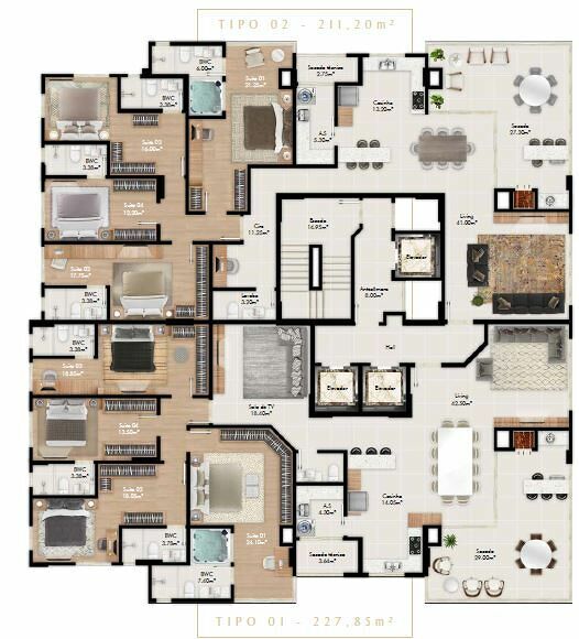 Apartamento, 4 quartos, 262 m² - Foto 2