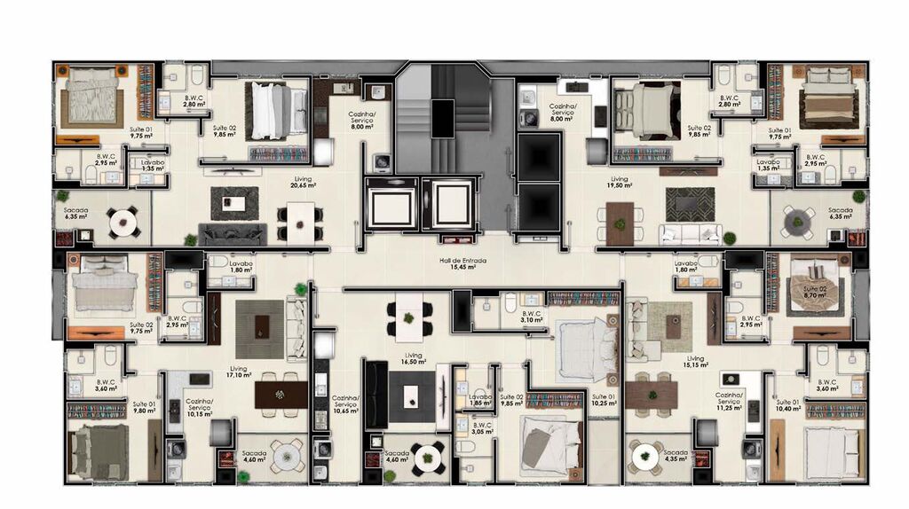 Apartamento, 2 quartos, 69 m² - Foto 2