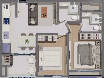 Apartamento, 2 quartos, 60 m² - Foto 2