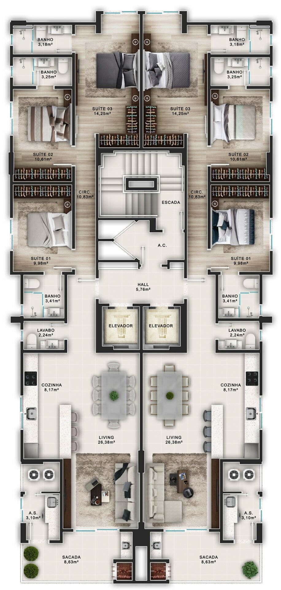 Apartamento, 124 m² - Foto 2