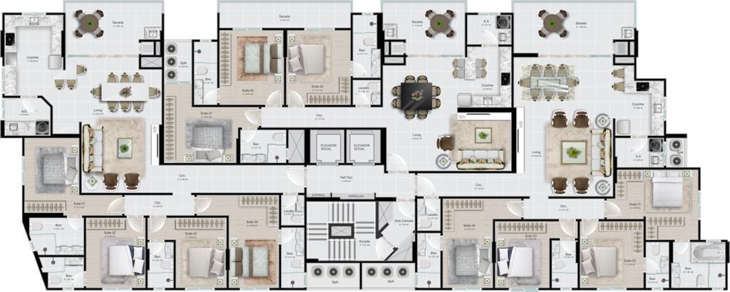 Apartamento, 4 quartos, 179 m² - Foto 1