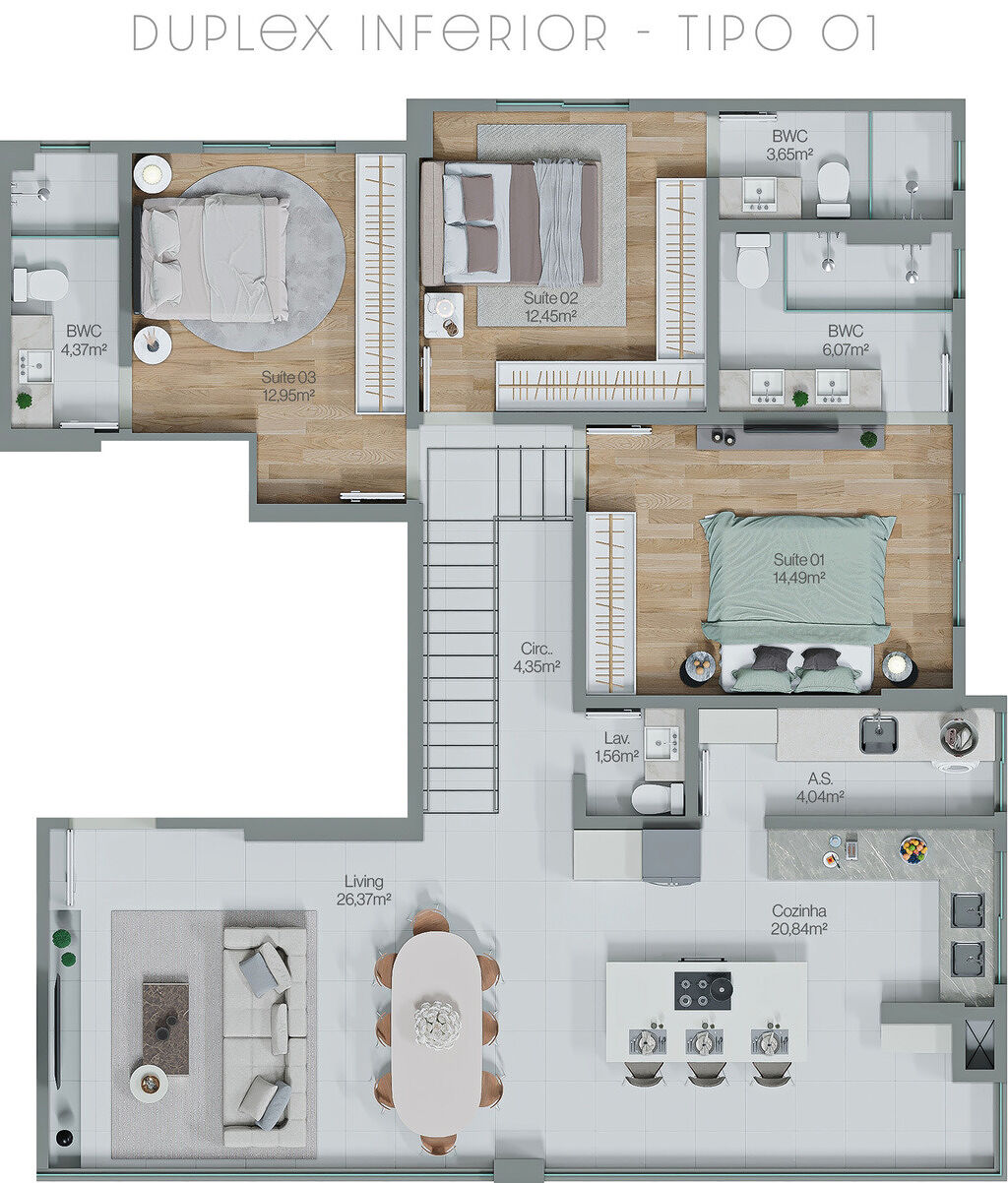 Apartamento, 3 quartos, 125 m² - Foto 4