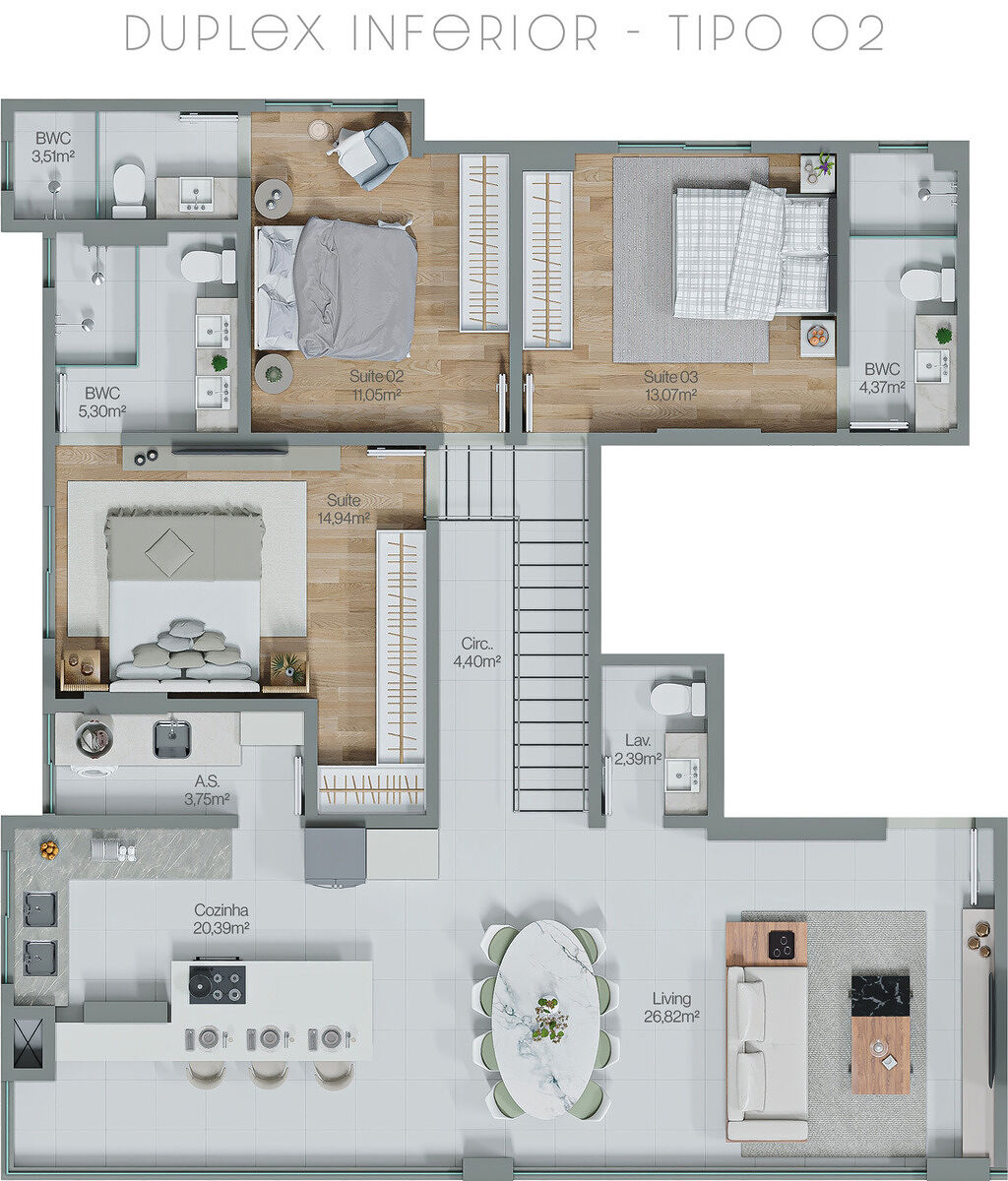 Apartamento, 3 quartos, 125 m² - Foto 6