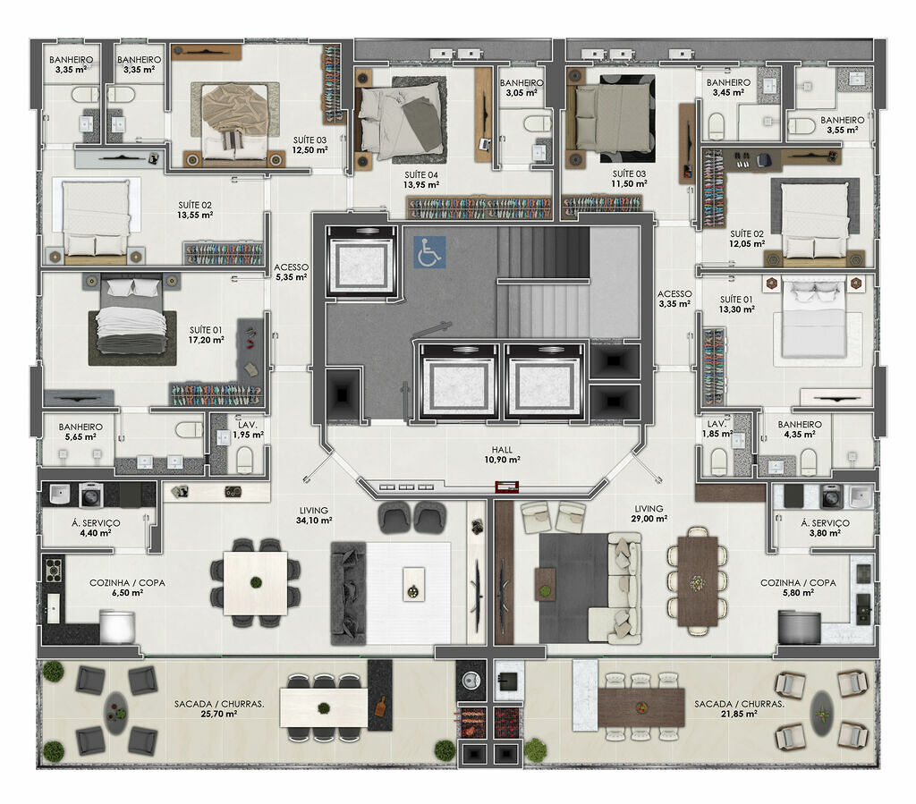 Apartamento, 4 quartos, 172 m² - Foto 2