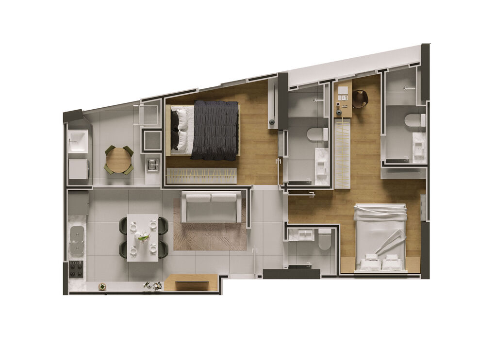 Apartamento, 2 quartos, 66 m² - Foto 2