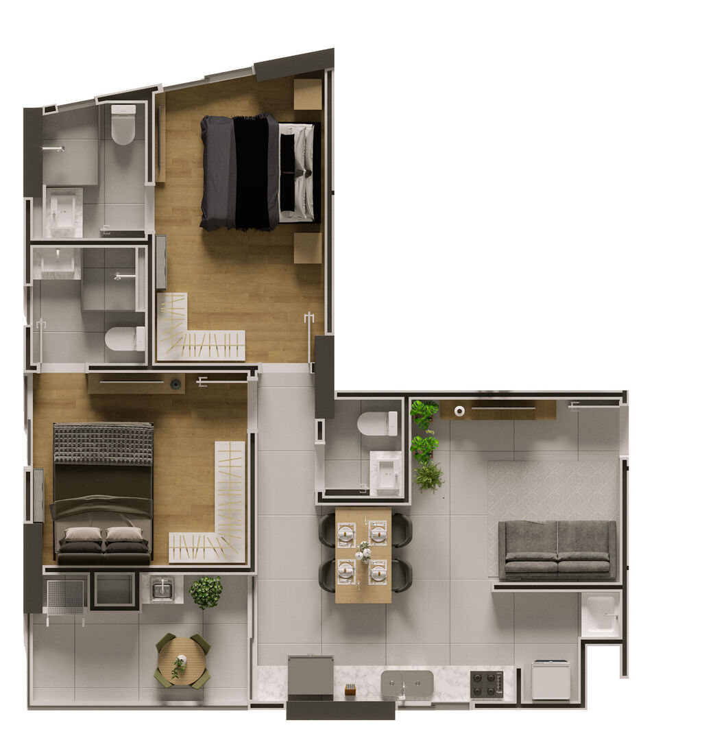 Apartamento, 2 quartos, 66 m² - Foto 4