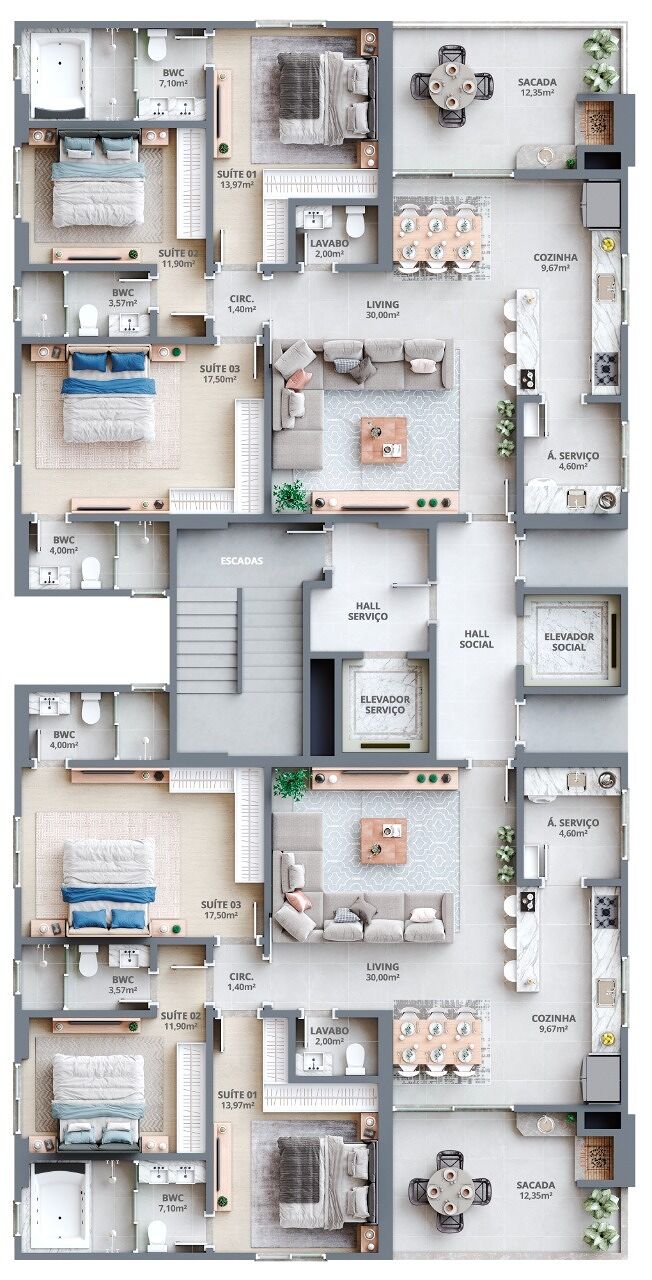 Apartamento, 4 quartos, 266 m² - Foto 3