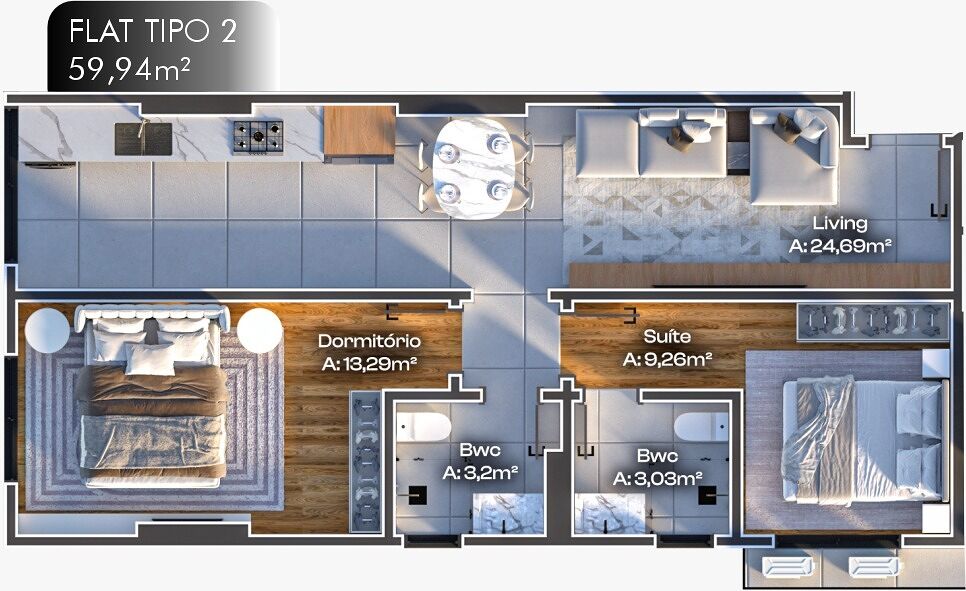Apartamento, 2 quartos, 78 m² - Foto 7