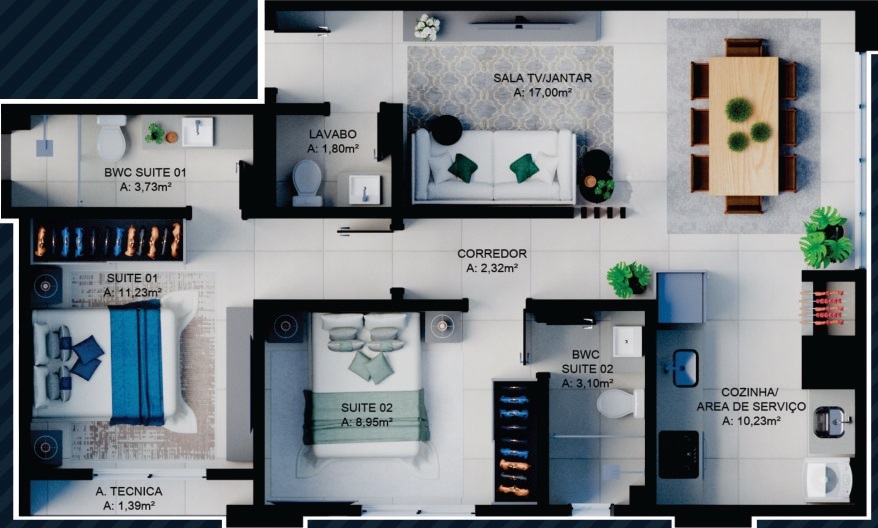 Apartamento, 68 m² - Foto 3