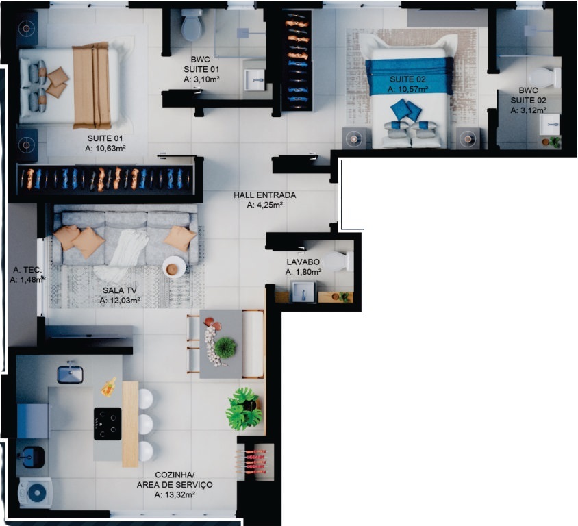 Apartamento, 68 m² - Foto 6