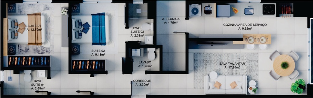 Apartamento, 68 m² - Foto 7