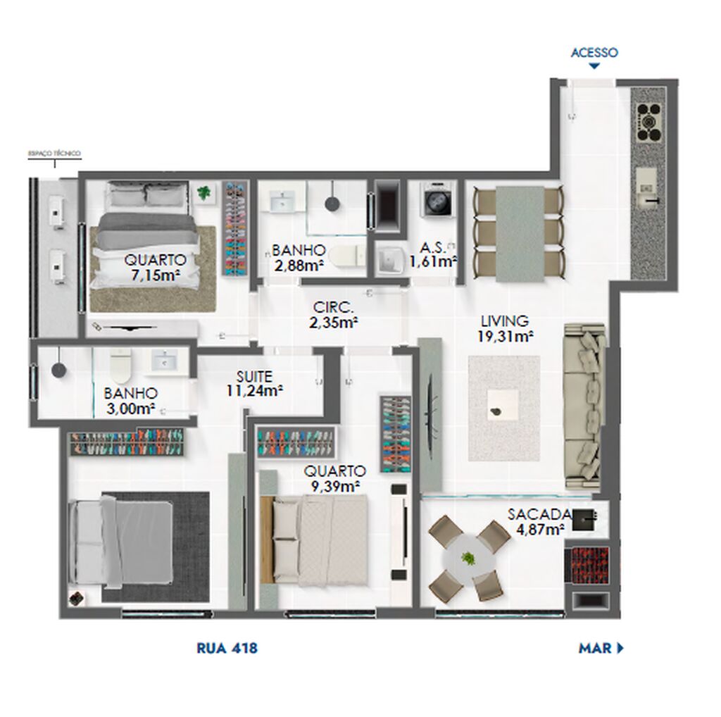 Apartamento, 2 quartos, 60 m² - Foto 5
