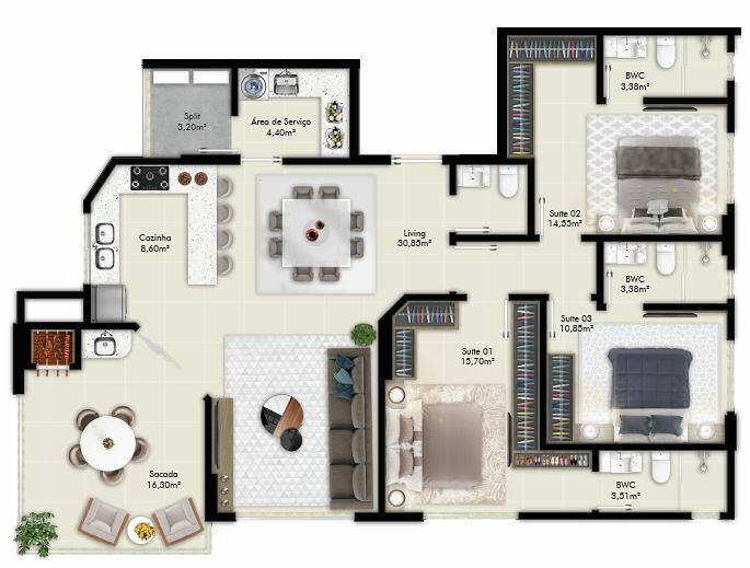 Apartamento, 135 m² - Foto 1