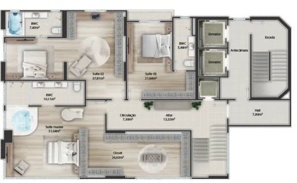 Apartamento, 3 quartos, 184 m² - Foto 3