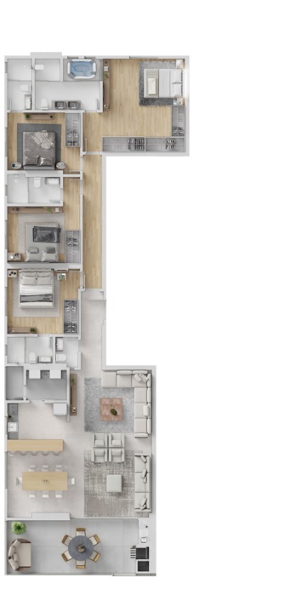 Apartamento, 4 quartos, 198 m² - Foto 4