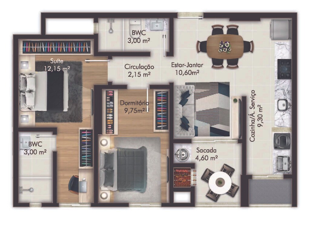 Apartamento, 63 m² - Foto 3