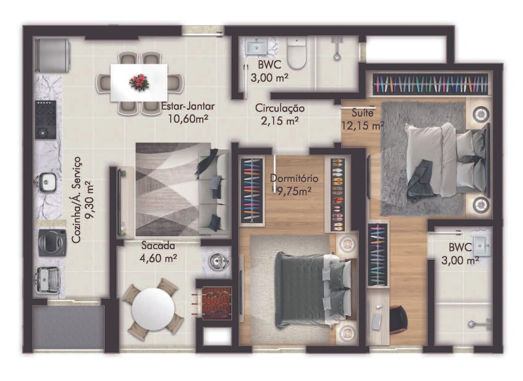 Apartamento, 63 m² - Foto 4