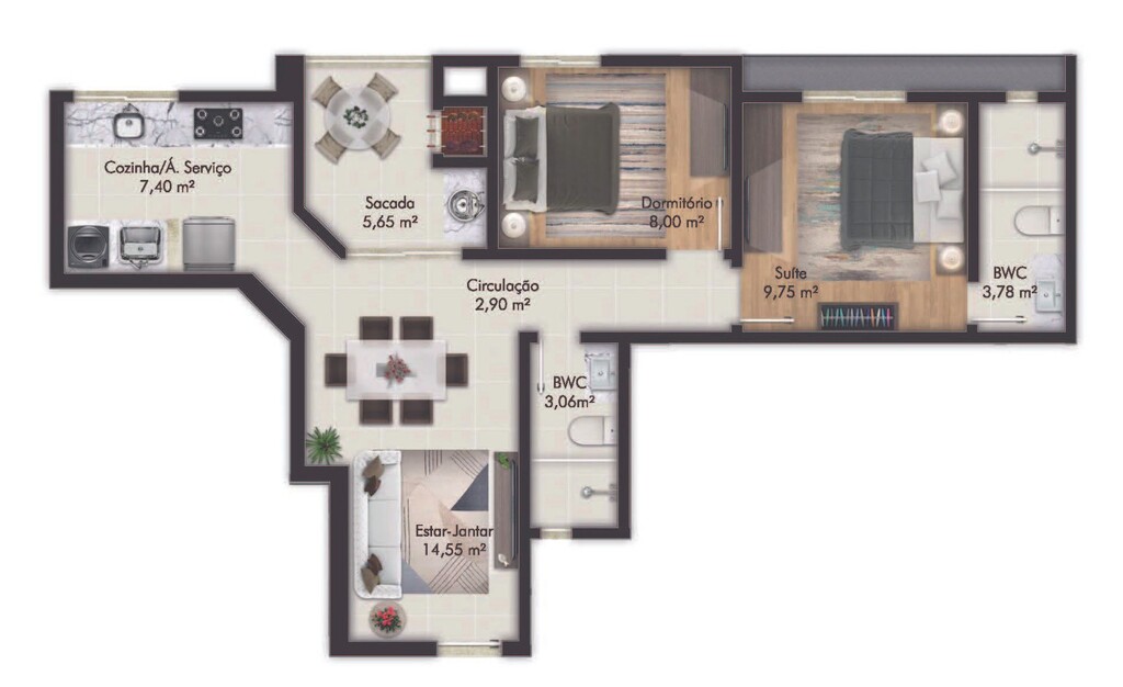 Apartamento, 63 m² - Foto 6