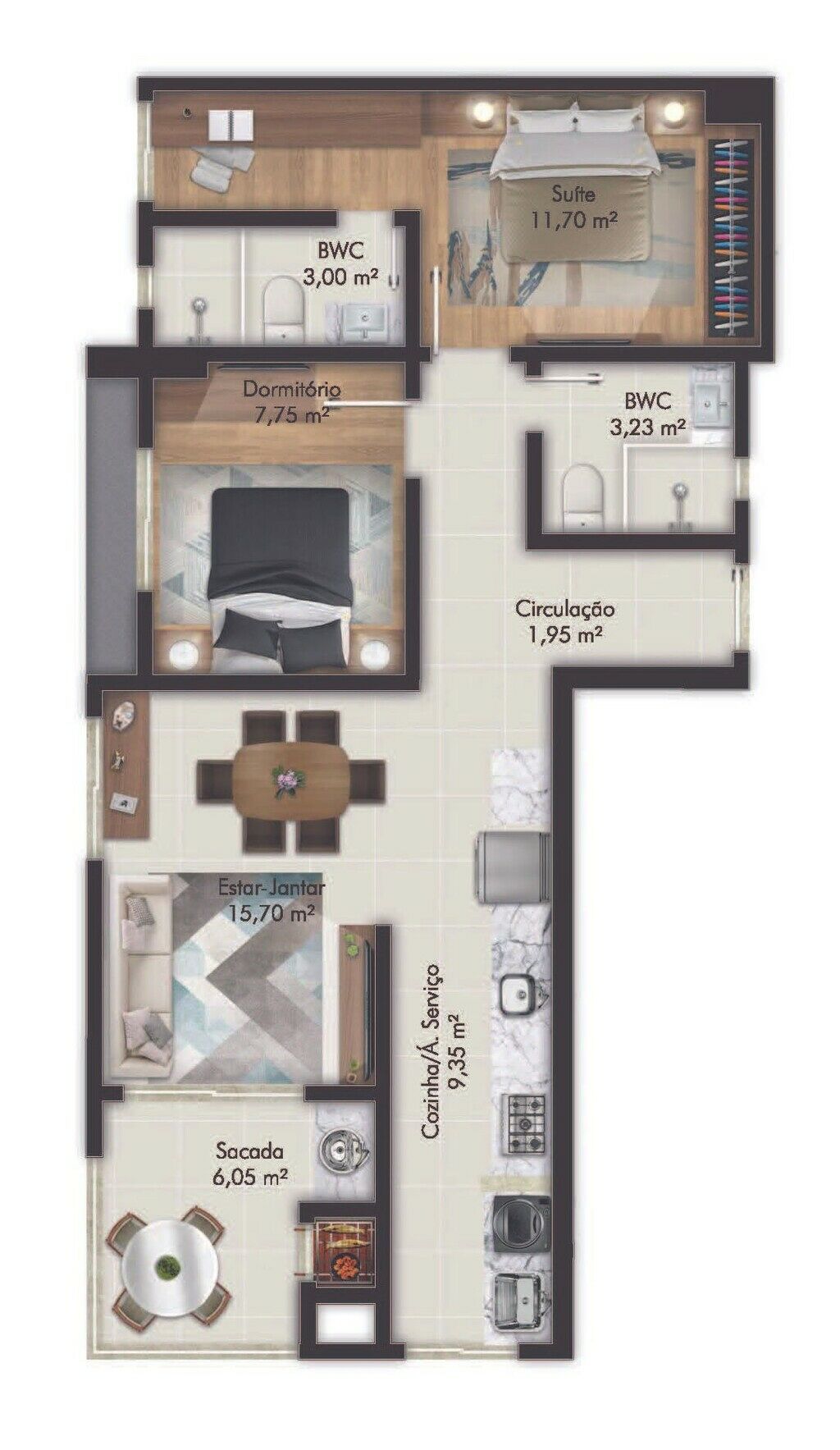 Apartamento, 63 m² - Foto 7