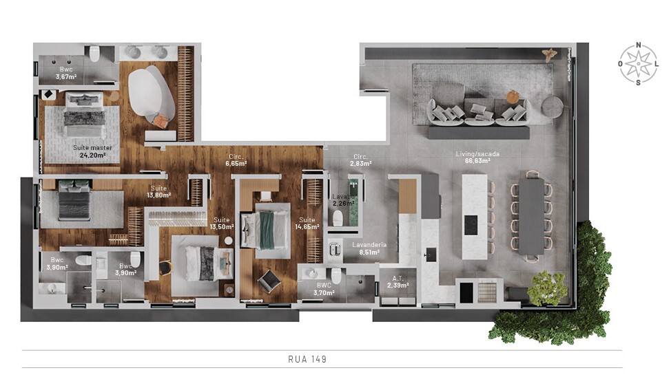 Apartamento, 4 quartos, 200 m² - Foto 3