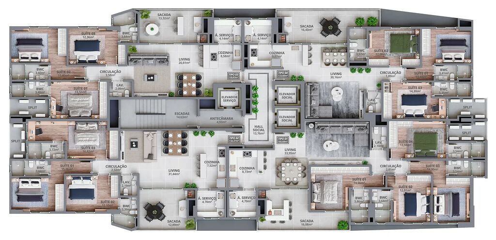 Apartamento, 4 quartos, 160 m² - Foto 2