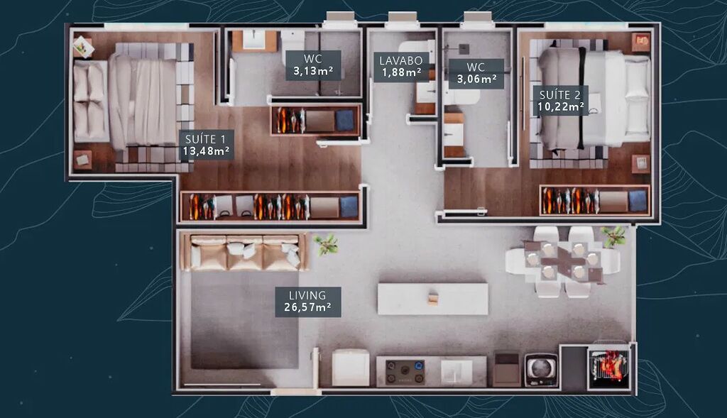 Apartamento, 2 quartos, 66 m² - Foto 6