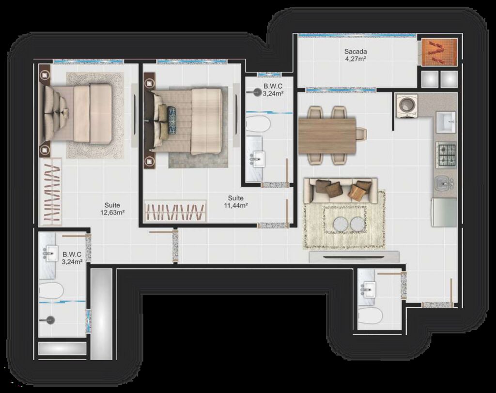 Apartamento, 3 quartos, 68 m² - Foto 6