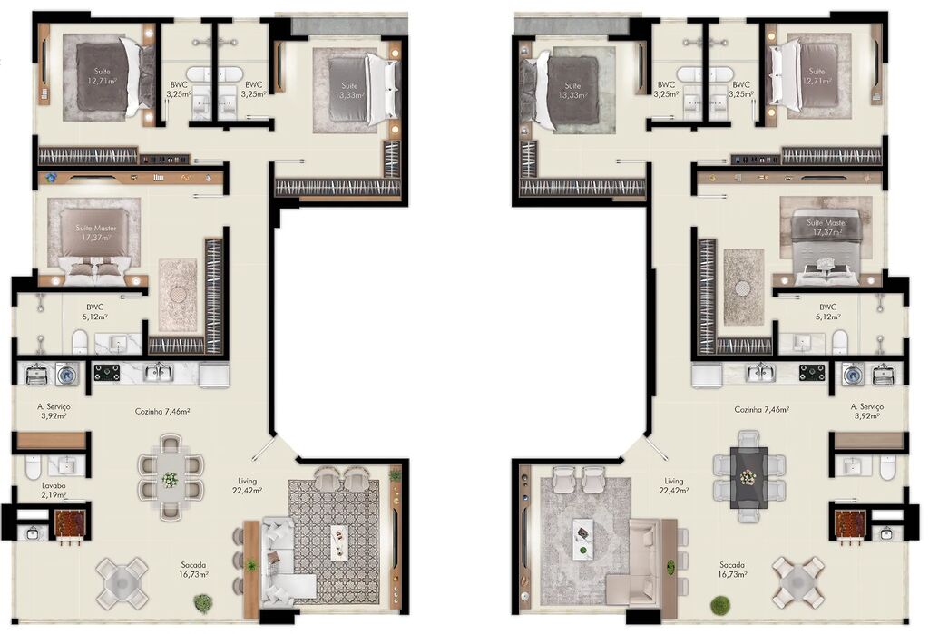 Apartamento, 3 quartos, 127 m² - Foto 2