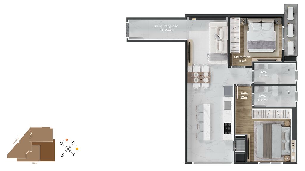 Apartamento, 1 quarto, 50 m² - Foto 5