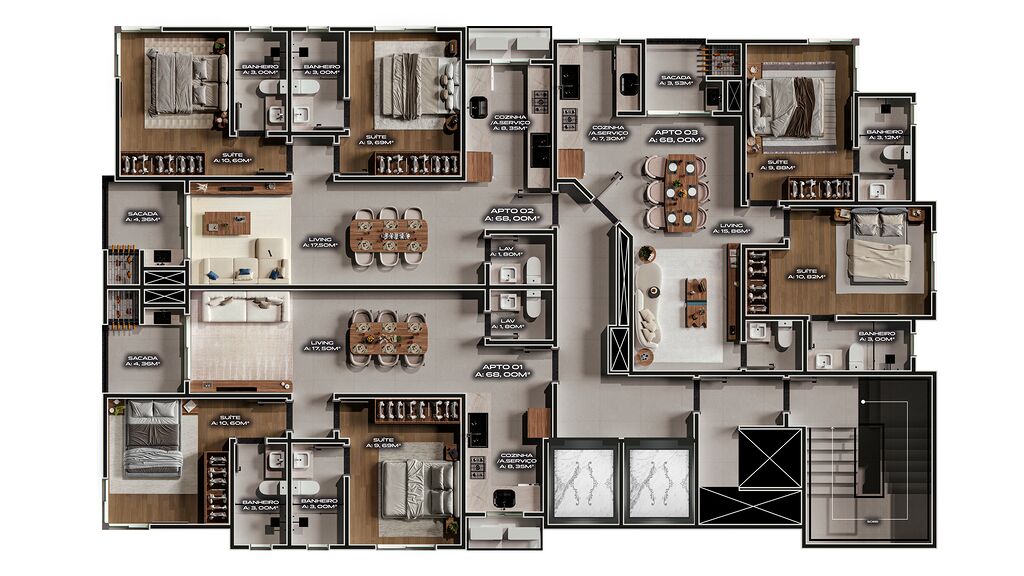 Apartamento, 68 m² - Foto 2