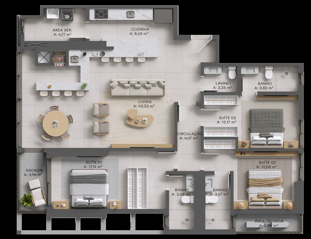 Apartamento, 143 m² - Foto 4