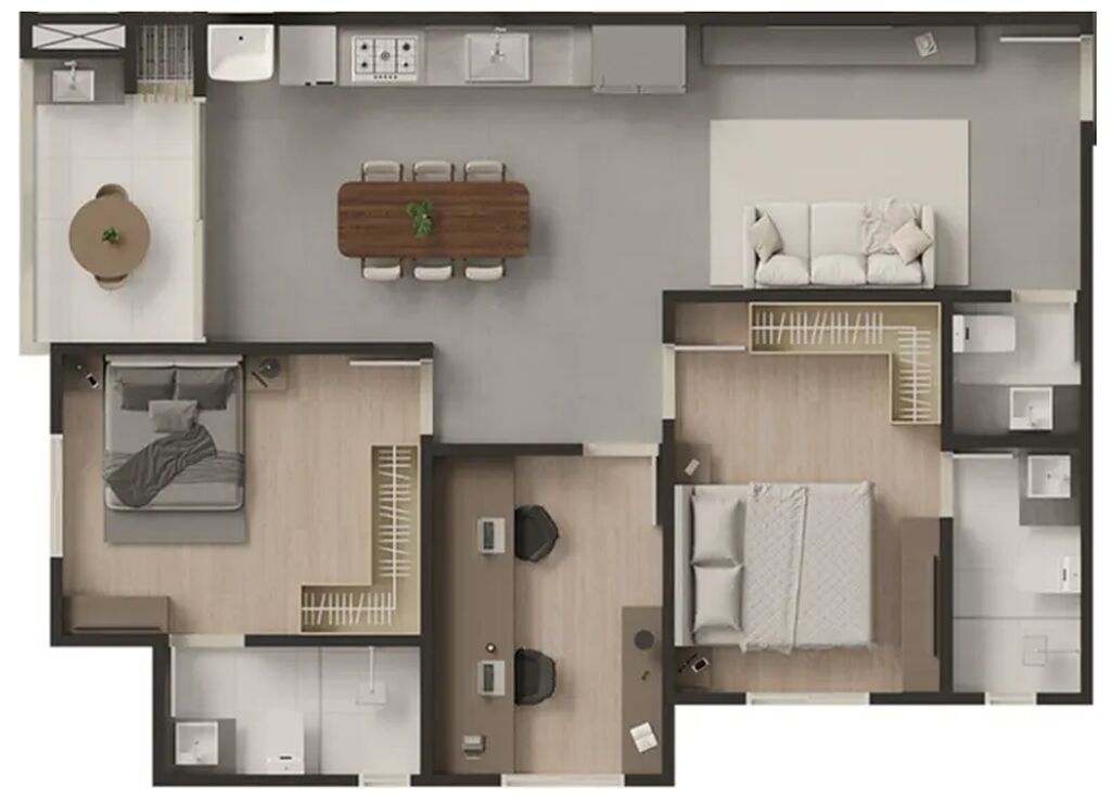 Apartamento, 3 quartos, 76 m² - Foto 2