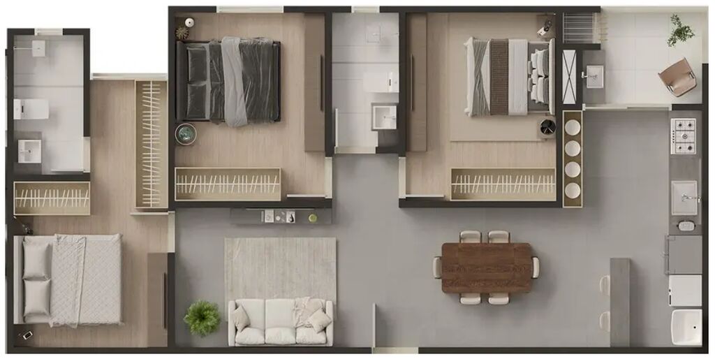 Apartamento, 3 quartos, 76 m² - Foto 3
