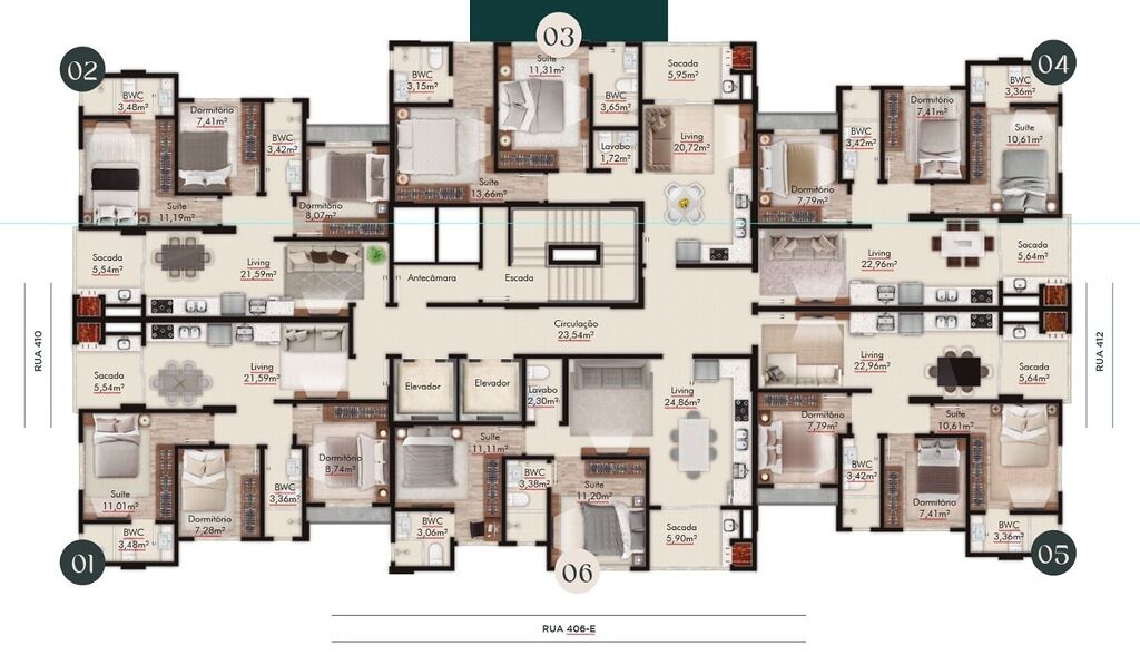 Apartamento, 2 quartos, 69 m² - Foto 3