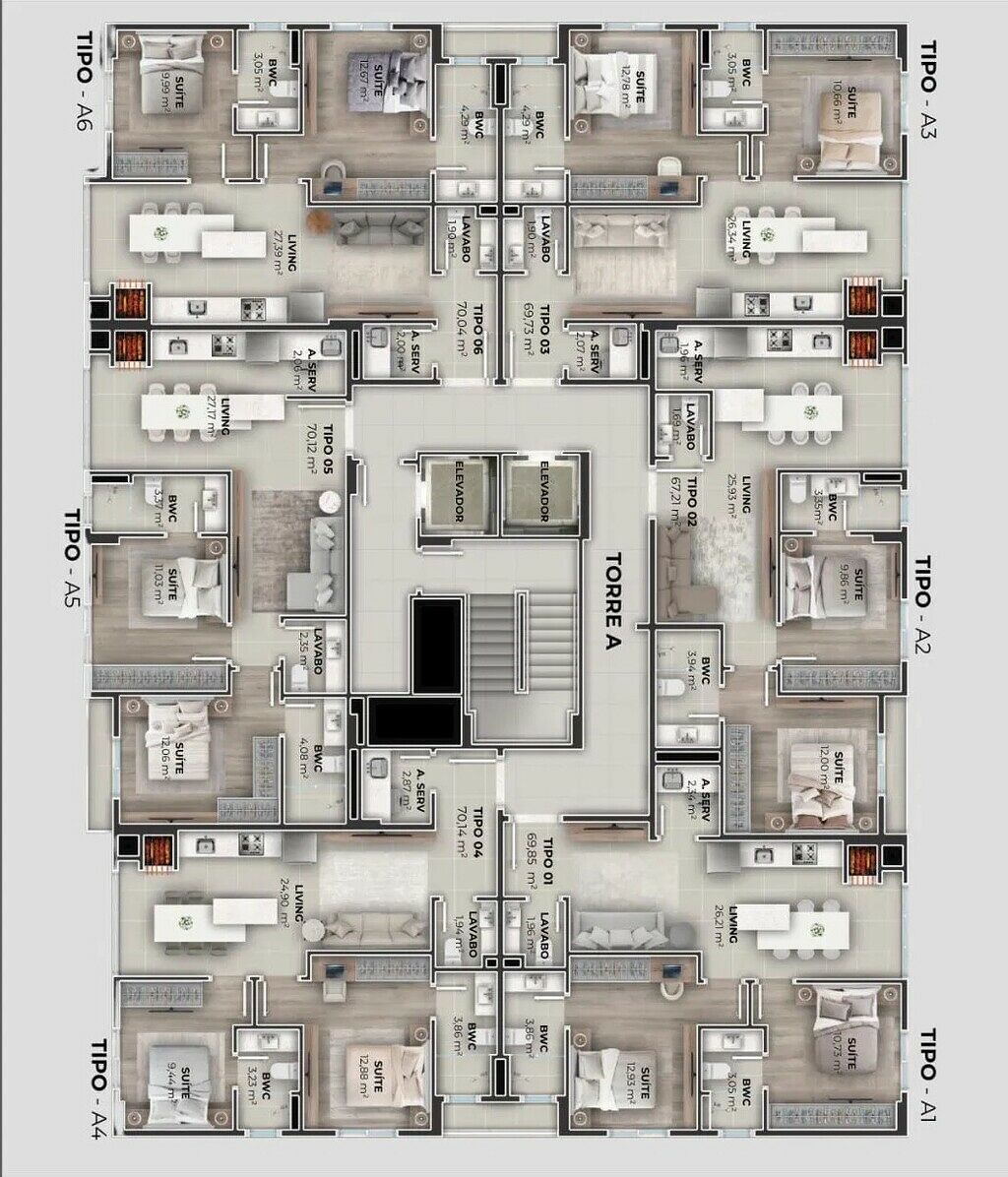 Apartamento, 2 quartos, 69 m² - Foto 2
