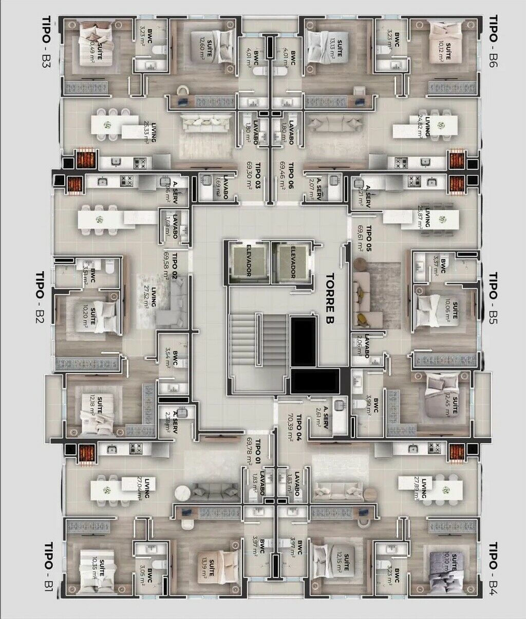 Apartamento, 2 quartos, 69 m² - Foto 3
