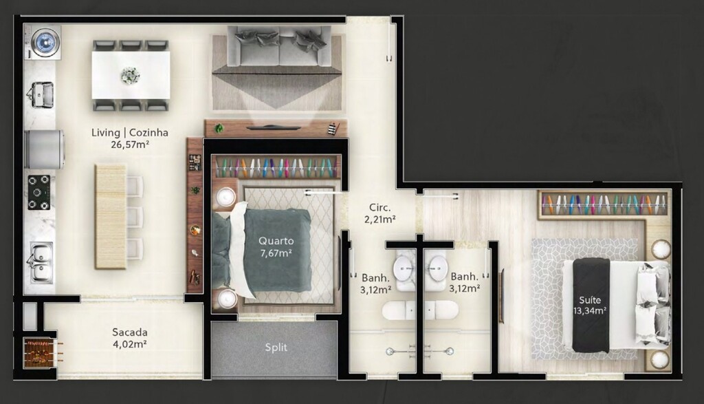 Apartamento, 65 m² - Foto 7