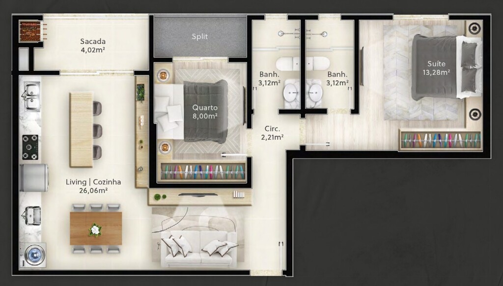 Apartamento, 65 m² - Foto 8